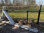 Aluminium hoeksteunen bijv. Voor reclameborden, Tuin en Terras, Ophalen of Verzenden, Zo goed als nieuw, Aluminium