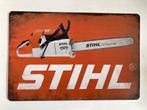 Stihl. Motorzaag bord 30 bij 20. Metaal, Verzamelen, Merken en Reclamevoorwerpen, Ophalen of Verzenden, Zo goed als nieuw