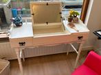 Sierlijke kaptafel/bureau met spiegel en lades, Ophalen, Gebruikt, 100 tot 150 cm, 50 tot 100 cm