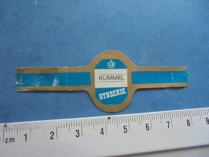 Oude sigarenband Kummel Rynbende uit SCHIEDAM, Verzamelen, Rookartikelen, Aanstekers en Luciferdoosjes, Zo goed als nieuw, Sigarenbandjes