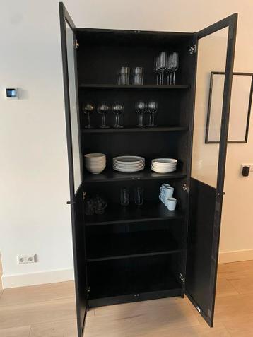 Zwarte IKEA Billy / Oxberg buffetkast - Nette Staat - afbeelding 2