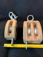 Antieke ?  Jufferblokken Hijskatrol Set, Ophalen