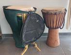 2 Djembe Trommels + Draaghoes - Ideaal voor Beginners!, Ophalen of Verzenden, Gebruikt, Trommel