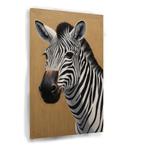 Gedetailleerd Hyperrealistisch Zebra Portret canvas 60x90cm, Verzenden