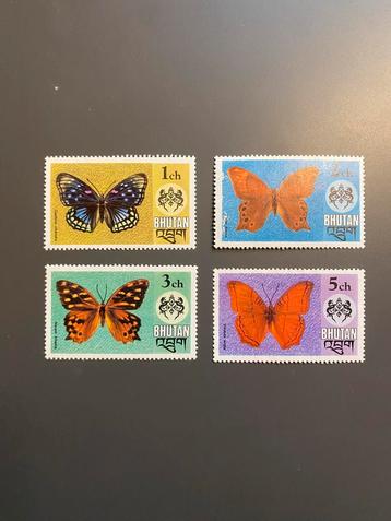 Bhutan Postzegels - Vlinders - Postfris beschikbaar voor biedingen