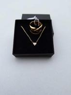 Vergulde dames ketting ( 925 zilver) , als nieuw ! En ring., Ophalen of Verzenden, Zo goed als nieuw, Goud, Goud