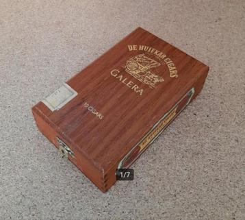 DE HUIFKAR CIGARS Galera houten kistje 10 CIGARS leeg beschikbaar voor biedingen