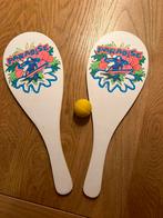 Houten beachball set paradise wit met geel, Kinderen en Baby's, Speelgoed | Buiten | Los speelgoed, Ophalen of Verzenden