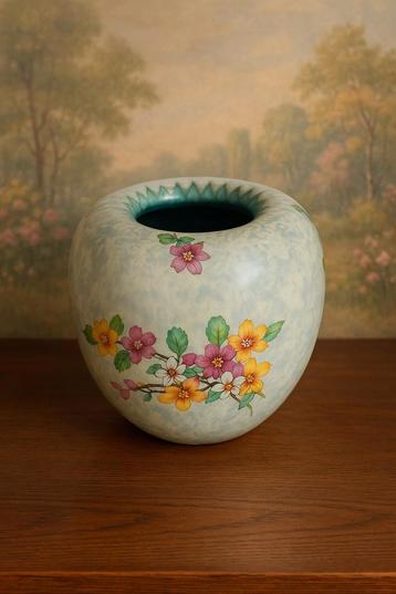 Vintage Art Nouveau Dutch Plateel Vase, 1950s beschikbaar voor biedingen