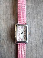 Origineel PINK RIBBON dames horloge, Leer, Staal, Polshorloge, Zo goed als nieuw