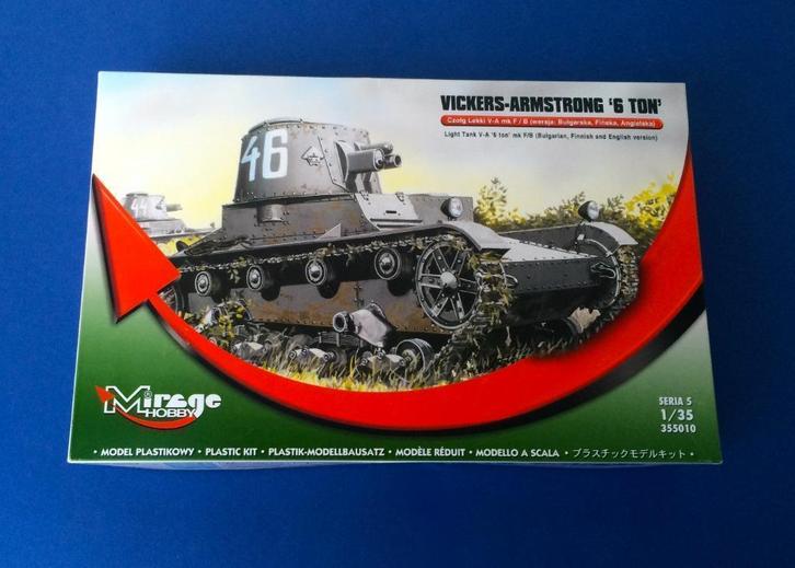 MirageHobby 355010 VICKERS-ARMSTRONG '6 ton' Mk F/B 1/35, Hobby en Vrije tijd, Modelbouw | Auto's en Voertuigen, Nieuw, 1:32 tot 1:50