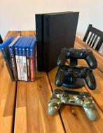 PS4 + 3 controllers + spelletjes, Spelcomputers en Games, Ophalen of Verzenden, Original, Met 3 controllers of meer, 500 GB