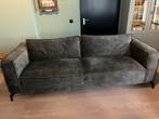 Ruime 3 zits bank groen velvet stof., Huis en Inrichting, 75 tot 100 cm, Ophalen of Verzenden, Zo goed als nieuw, Stof