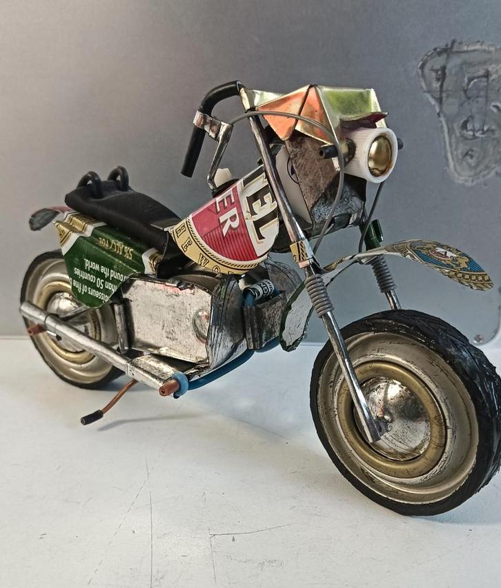 Amstel Motor zelfbouw van Amstel bierblikjes, Verzamelen, Biermerken, Gebruikt, Overige typen, Amstel, Ophalen of Verzenden