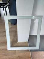 GLASSVIK Vitrinedeur (BESTÅ), wit-lichtgroen helder glas, 60, Ophalen, 50 tot 100 cm, Minder dan 25 cm, Minder dan 100 cm