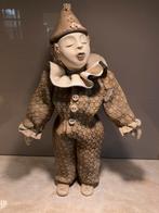 Handgemaakte clown / pierrot van klei, Antiek en Kunst, Curiosa en Brocante, Ophalen