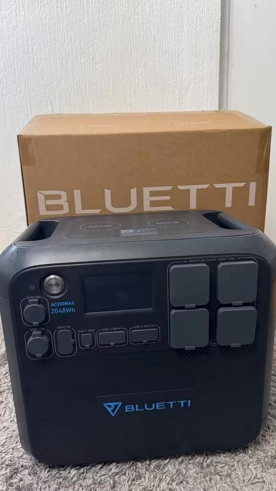 Bluetti AC200 Max Powerstation - 2200 W / 2048 Wh, Caravans en Kamperen, Kampeeraccessoires, Zo goed als nieuw, Ophalen of Verzenden