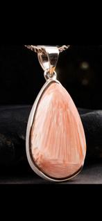 925 sterling zilver met scolesiet., Overige voorstellingen, Verzenden, Nieuw, Roze