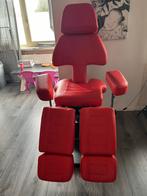 Massage/Tatoeëer Stoel - Rood, Gebruikt, Leer, Ophalen of Verzenden, Eén