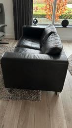 Zwarte leren bank (tijdloos design), 2,5 zitter., Ophalen, Gebruikt, Overige maten, 150 tot 200 cm