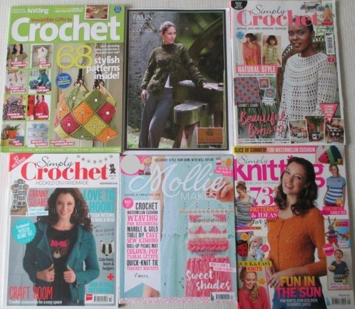 Simply haken,Simply breien,Mollie makes,bladen,breien,haken, Hobby en Vrije tijd, Breien en Haken, Zo goed als nieuw, Breien of Haken