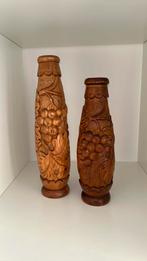 Houten vazen voor droog -of kunstbloemen, Overige materialen, Overige kleuren, Ophalen of Verzenden, Zo goed als nieuw