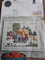 borduurpakket hooi binnen halen, iets geborduurd, Hobby en Vrije tijd, Ophalen of Verzenden, Zo goed als nieuw, Handborduren, Borduurgaren of Zijde