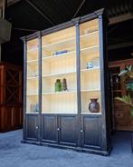 Hoge antieke winkelkast | Boekenkast | Zwart  / Wit #2219, Niet ingevuld, 200 cm of meer, Niet ingevuld, Ophalen of Verzenden