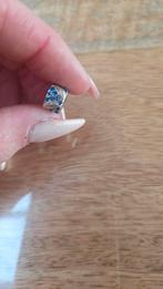 Pandora Clip Zilver met Blauwe Strass, Sieraden, Tassen en Uiterlijk, Bedels, Pandora, Ophalen of Verzenden, Zo goed als nieuw