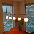 TYBBLE LED hanglamp met 5 lampen 97x100 cm vernikkeld/opaal, Ophalen, Zo goed als nieuw, Glas, Minder dan 50 cm