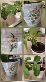 Bloempot art deco, Rond, Ophalen of Verzenden, Zo goed als nieuw, Aardewerk