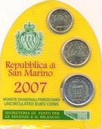 San Marino mini BU set 2007 met 10 en 20 cent en 2 euro, Ophalen of Verzenden, San Marino, Overige waardes, Setje