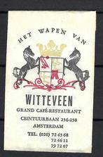 W411 Amsterdam cafe rest WITTEVEEN, Verzamelen, Suikerzakjes, Nederland, Ophalen of Verzenden