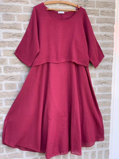 Jurk set, Made in Italy, Kleding | Dames, Jurken, Nieuw, Maat 42/44 (L), Rood, Onder de knie, Verzenden