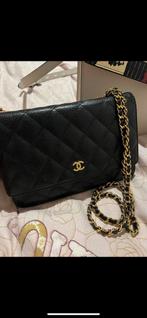 Chanel Wallet On chain Black, Ophalen of Verzenden, Zo goed als nieuw, Avondtasje, Zwart