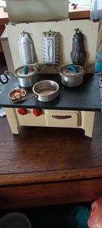 Vintage Speelgoedfornuisje met Pannetjes, Antiek en Kunst, Antiek | Speelgoed, Ophalen of Verzenden
