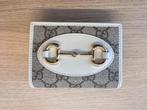 Gucci Horsebit 1955 Wallet – White Canvas, Ophalen of Verzenden, Zo goed als nieuw, Wit, Overige typen