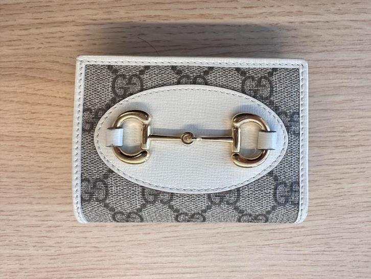 Gucci Horsebit 1955 Wallet – White Canvas, Sieraden, Tassen en Uiterlijk, Tassen | Damestassen, Zo goed als nieuw, Overige typen