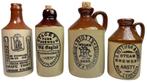 Vier antieke stenen kruiken voor bier, limonade, gazeuse, Ophalen of Verzenden