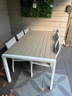 Tuintafel (2mx1m) met 6 stoelen, Ophalen, Gebruikt, 6 zitplaatsen, Aluminium