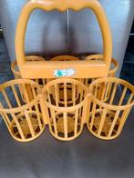 Flessenrek flessendrager voor zes flessen gele  kleur, Ophalen of Verzenden, Gebruikt