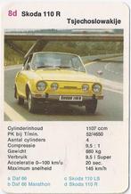 Kw3074 autokaartje 8d skoda 110 r, Ophalen of Verzenden, Zo goed als nieuw, Auto's