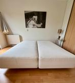 2x Boxspring bodems (200x90cm Wit) * 1 matras, Ophalen, Gebruikt, Wit, Tweepersoons