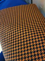 oranje/zwart pied de poule  stof, Overige materialen, Overige kleuren, 120 cm of meer, Nieuw