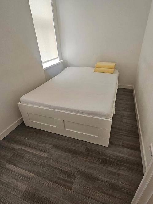 Ikea Brimnes 140x200cm, Huis en Inrichting, Slaapkamer | Boxsprings, Zo goed als nieuw, 140 cm, 200 cm, Tweepersoons, Ophalen