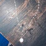 Siebel hals ketting gecoat in wit goud, Sieraden, Tassen en Uiterlijk, Kettingen, Ophalen of Verzenden, Zo goed als nieuw, Wit