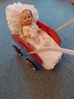Sonneberg popje in wandelwagen, Verzamelen, Poppen, Ophalen of Verzenden, Gebruikt, Pop