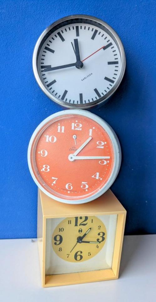 Retro wekkers/ter reparatie/Hema Lumen Karlsson, Huis en Inrichting, Woonaccessoires | Klokken, Gebruikt, Wekker of Tafelklok