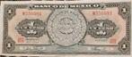 Mexicaanse 1 Peso Bankbiljet - 1967 vf+, Ophalen of Verzenden, Midden-Amerika, Los biljet