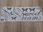 Muursticker Sweet Dreams, Ophalen of Verzenden
